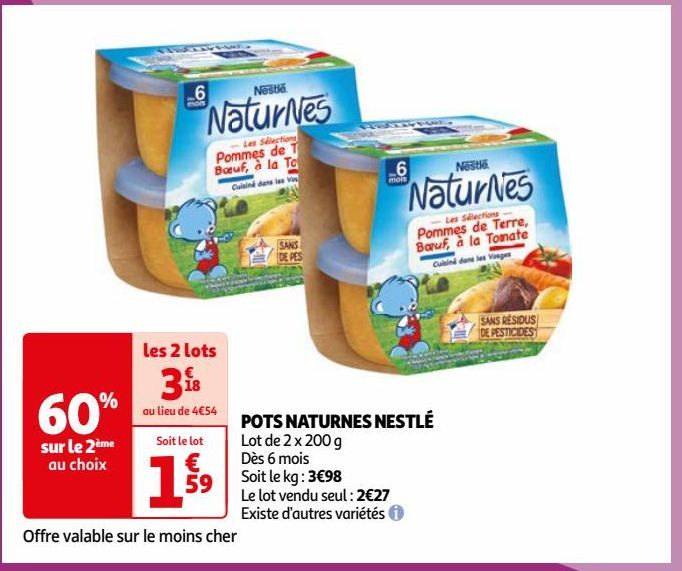 POTS NATURNES NESTLE 