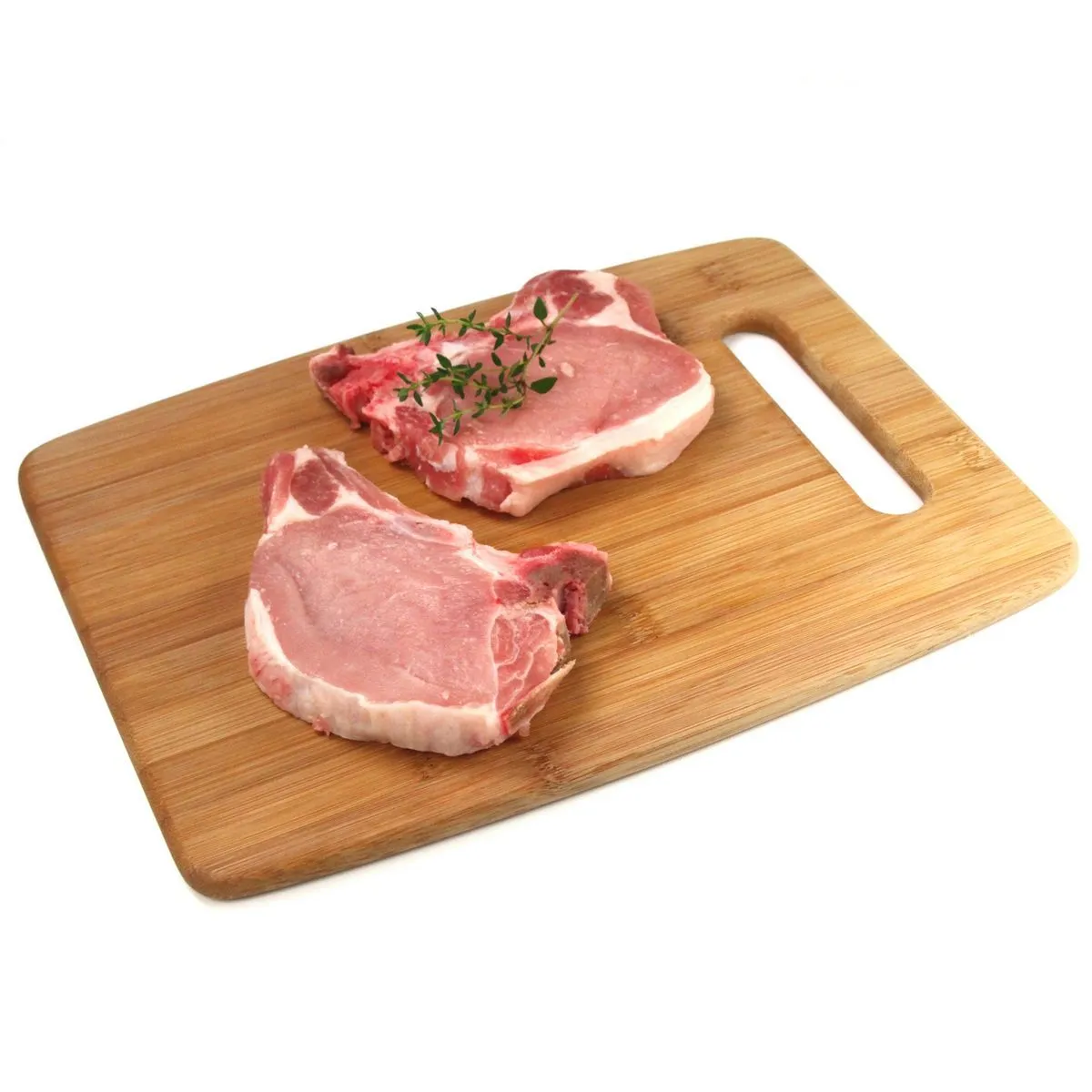 porc : côte première ou échine ou filet avec os