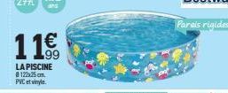 11€  LA PISCINE 0122x25cm PVC et vinyle.  Parais rigides 