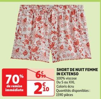 SHORT DE NUIT FEMME IN EXTENSO