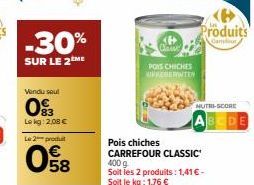 pois chiches Carrefour