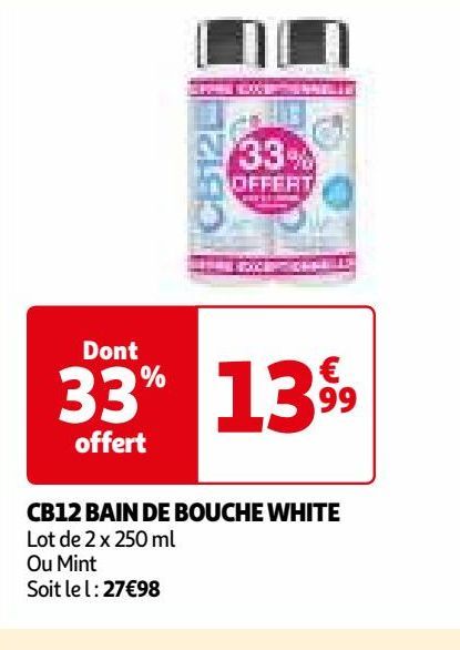CB12 BAIN DE BOUCHE WHITE
