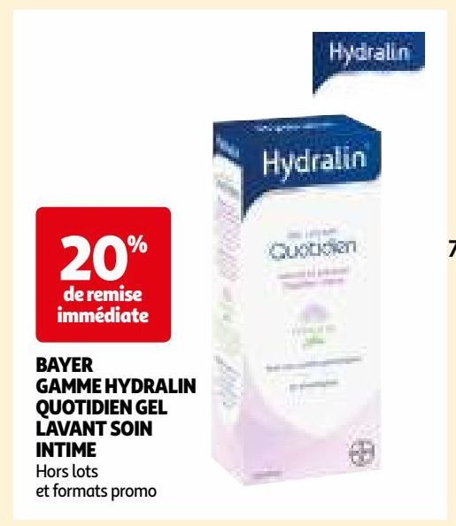 BAYER GAMME HYDRALIN QUOTIDIEN GEL LAVANT SOIN INTIME