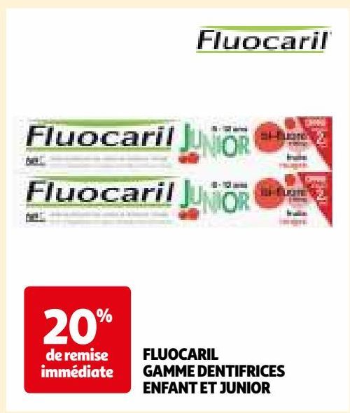 FLUOCARIL GAMME DENTIFRICES ENFANT ET JUNIOR