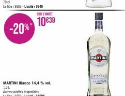 -20%  SOIT L'UNITÉ:  10639  MARTINI 