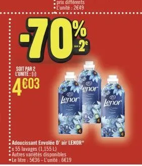 Promo Adoucissant lenor envolée d'air chez Auchan