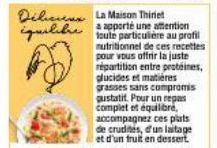 toute particulière au profil nutritionnel de ces recettes pour vous offrir la juste répartition entre protéines, glucides et matières grasses sans compromis gustatif. Pour un repas complet et équilibr