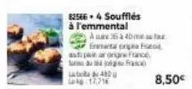 82566-4 soufflés à l'emmental  a are 35 à 40 au enmantal origa fa aspar origne france da p fras  labo 4800 17,716  8,50€ 