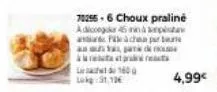 70255-6 choux praliné adicoegdkar 46 min anche per be ana  pra rets  180  lakt 10€  4,99€ 