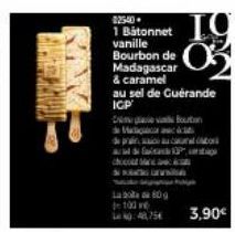 02540  1 Batonnet vanille Bourbon de Madagascar & caramel  au sel de Guérande  ICP  O  ΤΟ 03  Maa  pub  AM  Labo 60  100  48,75 3,90€ 