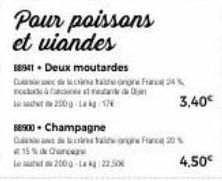 Pour poissons et uiandes  studerand  10 2000-17  15%  58900 - Champagne  Can France 20%  Fra 24%  3,40€  4,50€ 