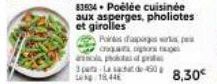 83534 Poêlée cuisinée aux asperges, pholiotes et girolles  Pardes d'apages w qui A photo pro  son  38,30€ 