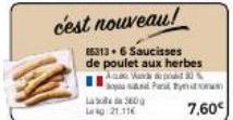 saucisses de poulet 