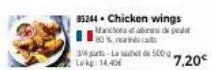 85244. chicken wings  manchoras de pe  80%  3-last on 500g, lokg: 14,40€  7,20€ 