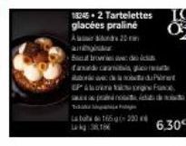 But brow  18245-2 Tartelettes glacées praliné  A 20  span  La bota 165222 38,18€  Parce  Pet  6,30€ 