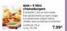 33208-9 mini cheeseburgers anchau 2 nau  pansibar, b  che pot.comics  labd 145 luke: 56.10  7,99€ 