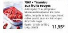 70067. Tiramisu aux fruits rouges Adige 73 as Vuoneità  part-580g  its comproba cubre pesc sacan  11,95€ 