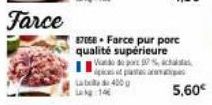 Farce  N  87058 Farce pur pore qualité supérieure  Van der % a picas it passaram 400g  5,60€ 