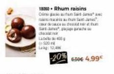 13060. Rhum raisins ல்  Late 400 (520 Lokg: 12,49  cu desce a dec Sare Jure, pai dece  -20%  Sant-na S  6:30€ 4,99€ 