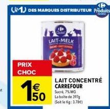 lait concentré Carrefour