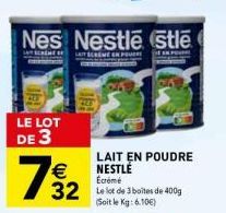 lait en poudre Nestlé