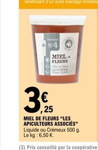 N4 MIEL FLEURS  *D  3€  ,25 