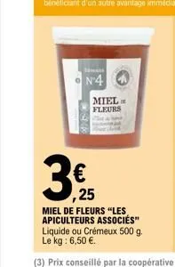 n4 miel fleurs  *d  3€  ,25 