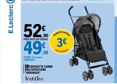 Poussette canne leclerc clearance promo