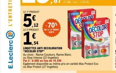 DECOLOR STOP Lingettes anti-décoloration max protect 27 lingettes
