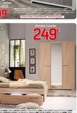 MULKODÁSohoton MENNESSEE  Olak LG Perje porte porta Timbre  Lieutsoe pooullion Lv-ac.aairy-வம்  Armoire 3 portes  249€  B  40 