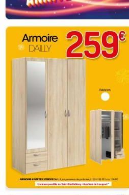 Armoire DAILLY  259€  ARMOIRE APORTES TROISDAILLY 201 Bahorg en debat  baden  407 