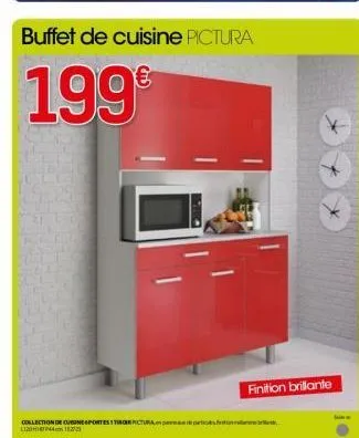 buffet de cuisine pictura  199  finition brillante  collection de curune portes tropicturaetasone  l120044cm 152723 