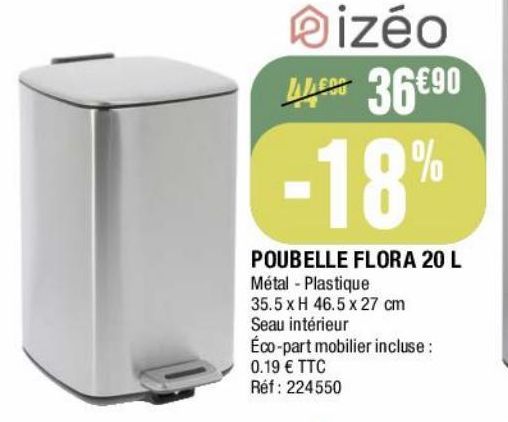 poubelle flora 20L