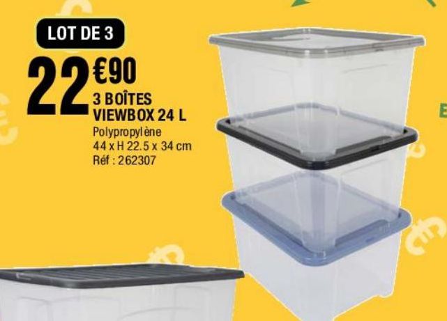 3 boîtes Viewbox 24L