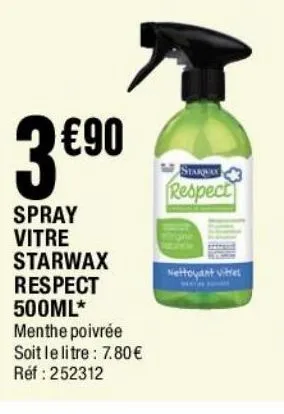 spray vitre starwax respect 500ml