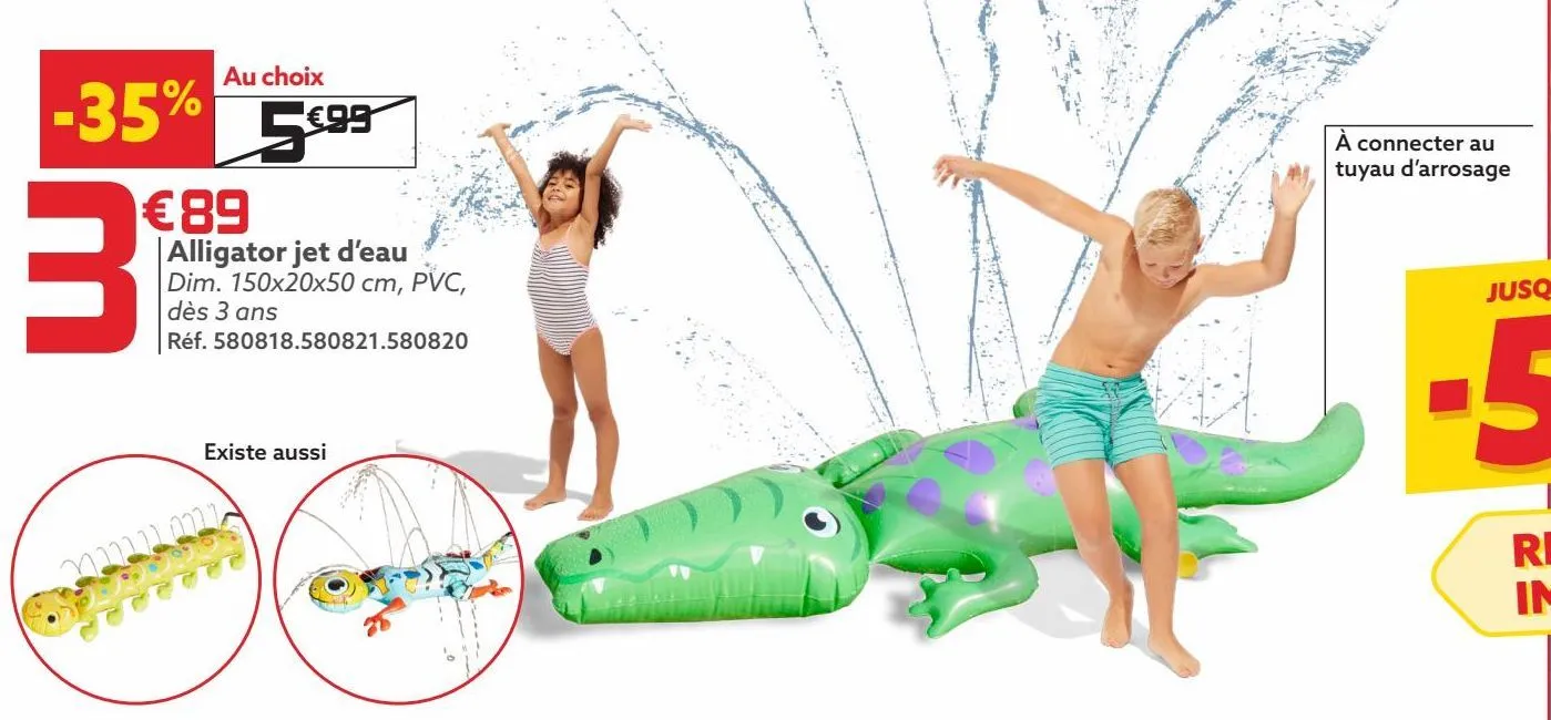 alligator jet d'eau