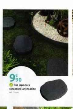 990  Pas japonais structure anthracite 