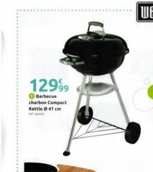 12999  Barbecue charbon Compact Kettle 47 cm  