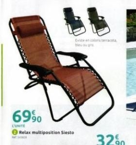 wwwww  6990  Relax multiposition Siesto  Este en coloris terracota  