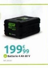 19999⁹9  Batterie 4 Ah 60 V 