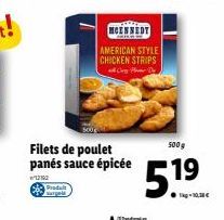 Filets de poulet panés 