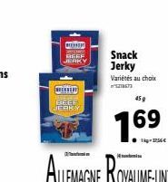 REFF JERKY  farm  BEEF SIERKY  Snack Jerky  Variétés au choix  W  45g  169  ALLEMAGNE ROYAUME-UNI 