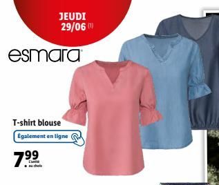 esmara  T-shirt blouse  Egalement en ligne  au choix  JEUDI 29/06 (1)  