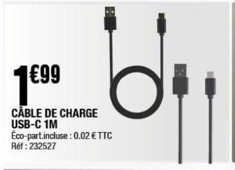 câble de charge USB-C 1M