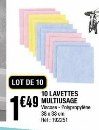 10 lavettes multiusages