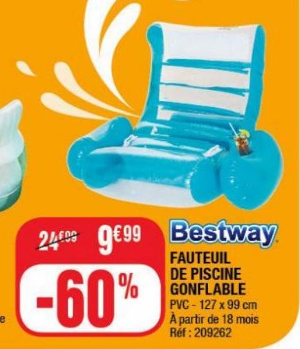 fauteuil de piscine gonflable