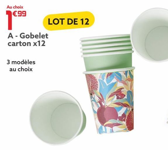 Gobelet carton x12