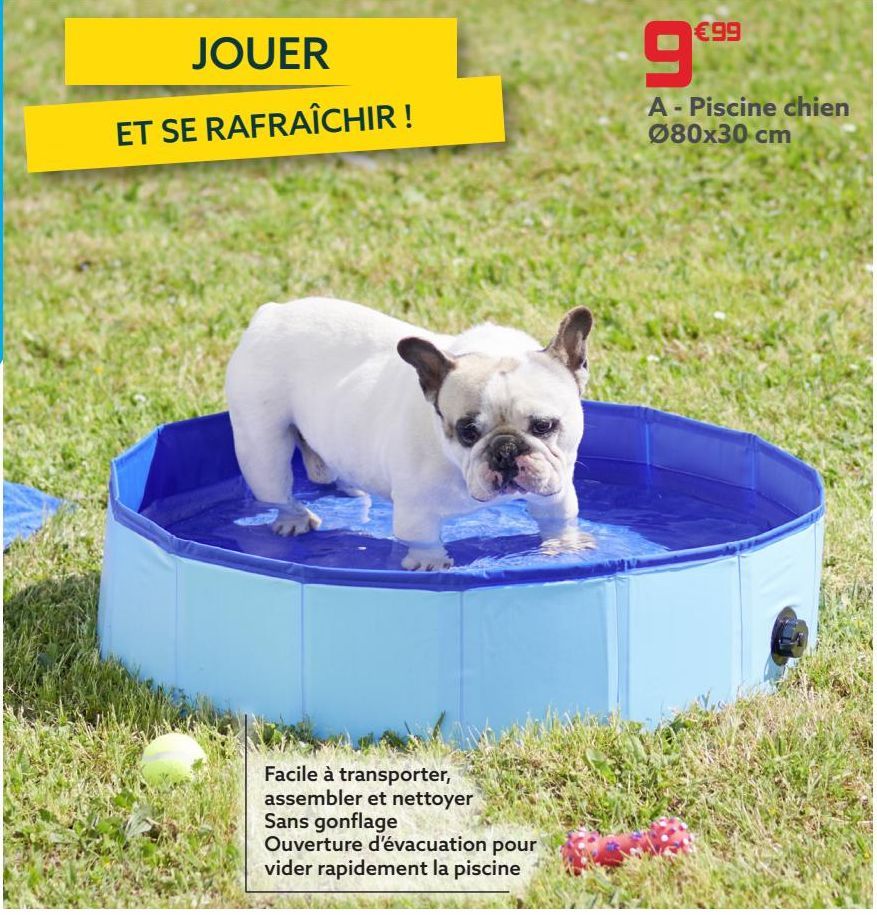 Piscine chien 80x30cm