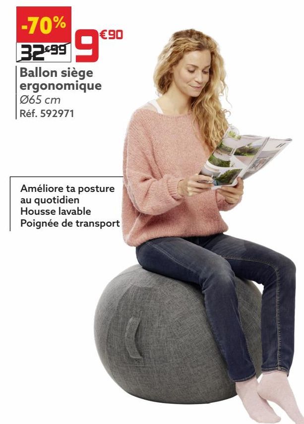 Ballon siège ergonomique