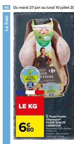 poulet fermier Carrefour